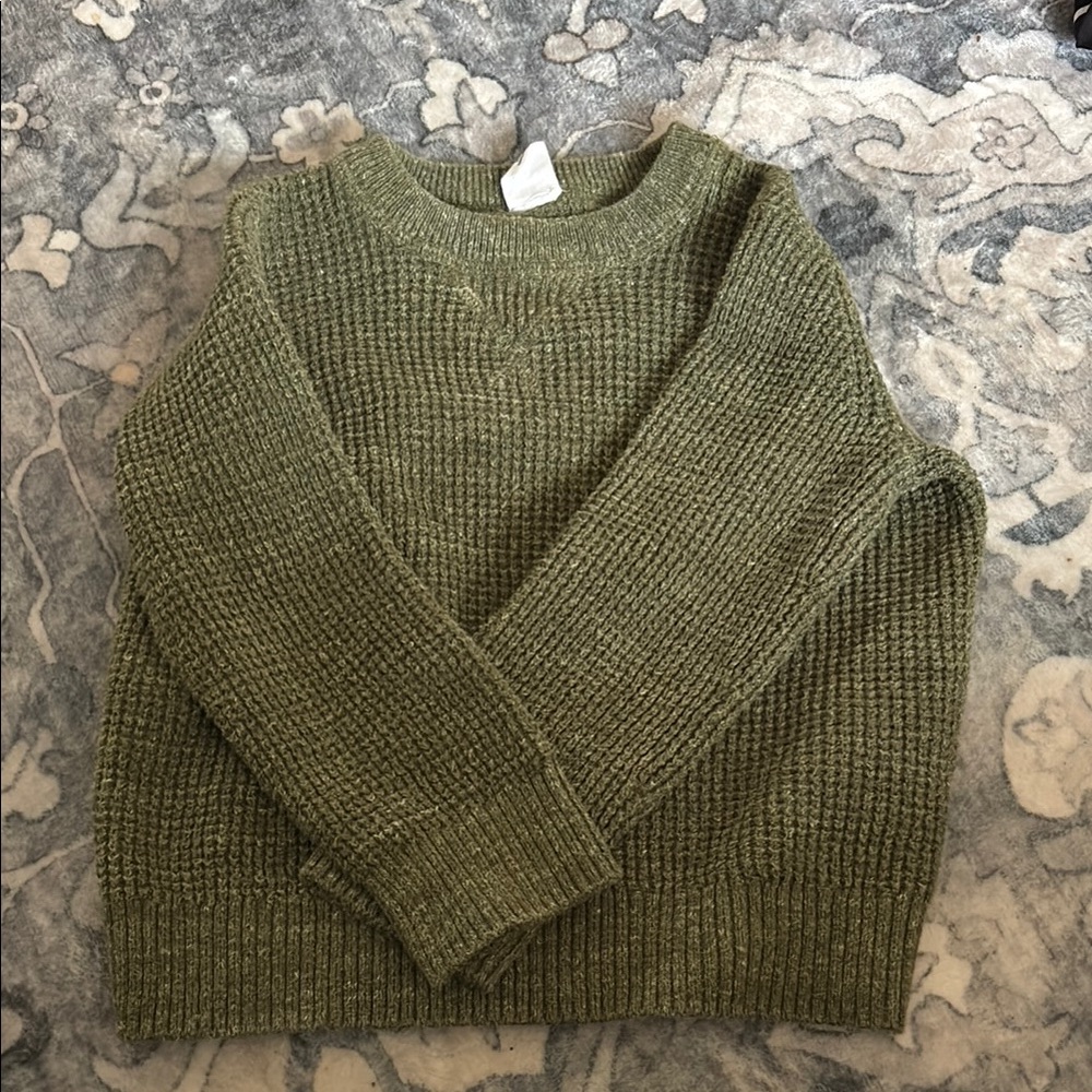 Cozy Green Knit Sweater